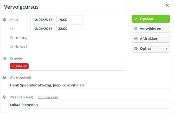 Voeg je eigen "Voor- en achternaam"' toe en klik op "Save"