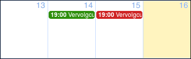 Overzicht afwezigheids-assistent kalender